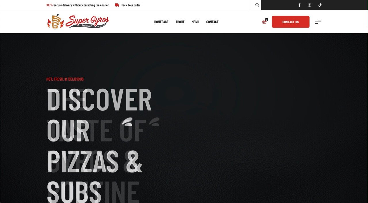 Super Gyros Restaurant Website